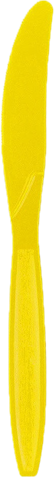 Yellow Plastic Knives - 100 Pack
