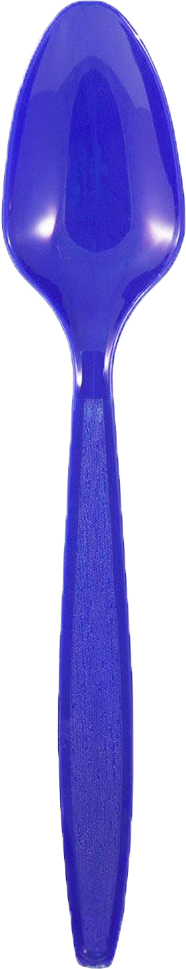 Blue Plastic Spoons - 100 Pack