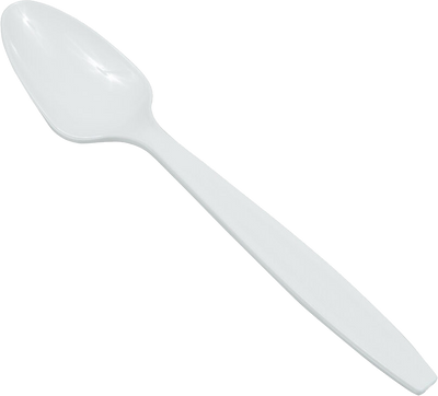 White Plastic Spoons - 100 Pack