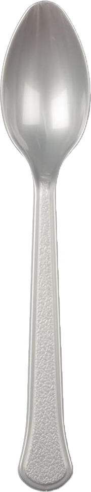 Silver Plastic Spoons - 50 Pack