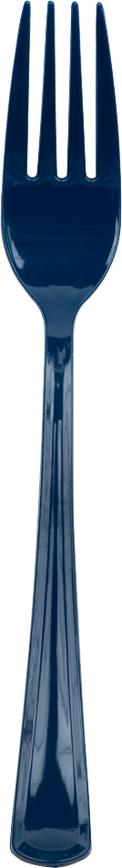 Navy Blue Plastic Forks - 100 Pack