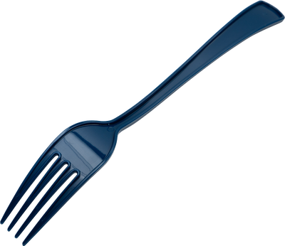 Navy Blue Plastic Forks - 50 Pack