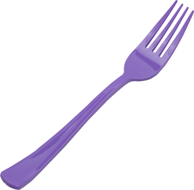 Purple Plastic Forks - 50 Pack