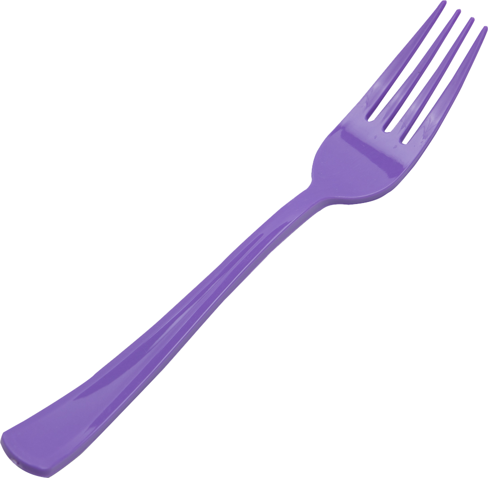 Purple Plastic Forks - 50 Pack