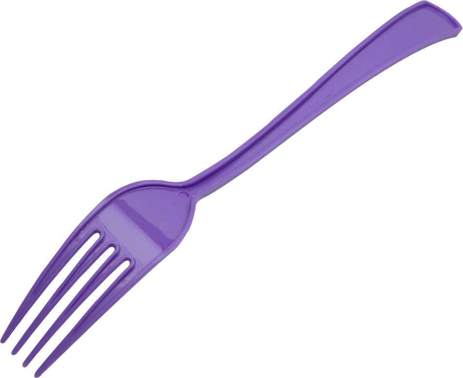 Purple Plastic Forks - 50 Pack