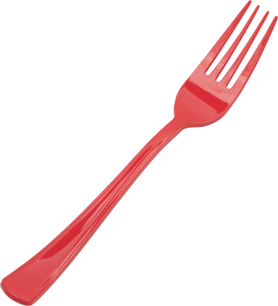 Red Plastic Forks - 50 Pack