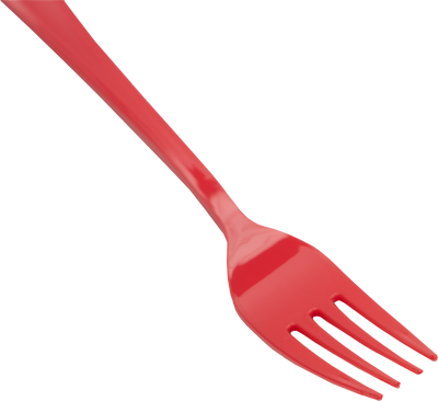 Red Plastic Forks - 50 Pack