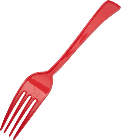 Red Plastic Forks - 50 Pack