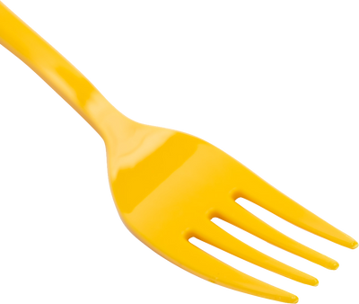 Yellow Plastic Forks - 50 Pack