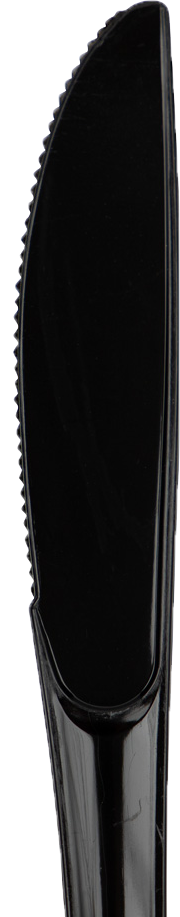 Black Plastic Knives - 50 Pack