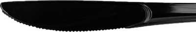 Black Plastic Knives - 50 Pack