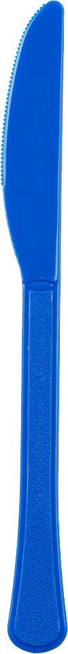 Bright Blue Plastic Knives - 50 Pack