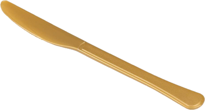 Gold Plastic Knives - 50 Pack