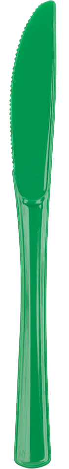 Green Plastic Knives - 50 Pack