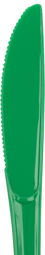Green Plastic Knives - 50 Pack