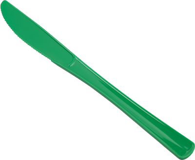 Green Plastic Knives - 50 Pack
