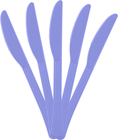 Light Purple Lilac Plastic Knives - 50 Pack