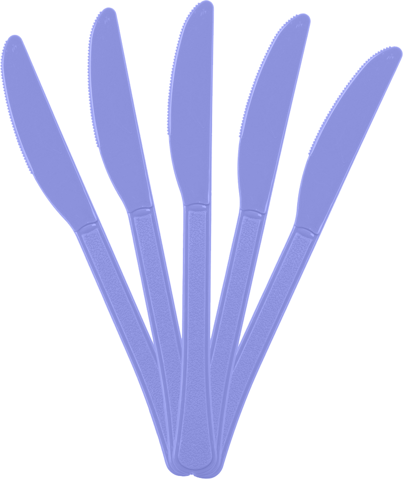 Light Purple Lilac Plastic Knives - 50 Pack
