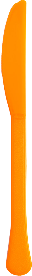 Orange Plastic Knives - 50 Pack