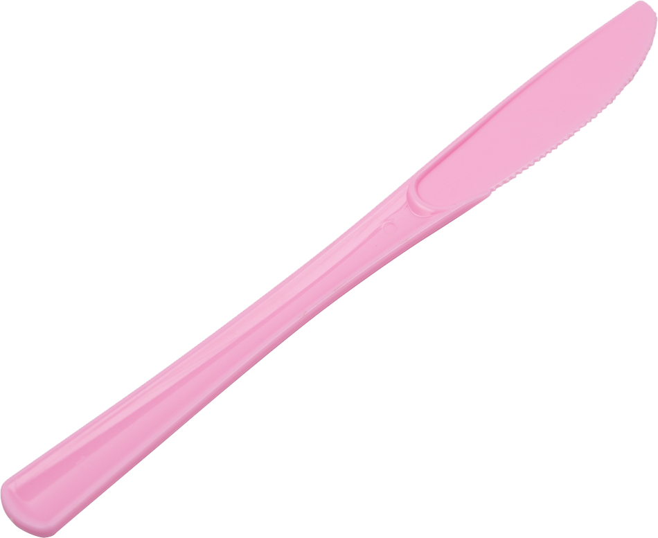 Baby Pink Plastic Knives - 50 Pack