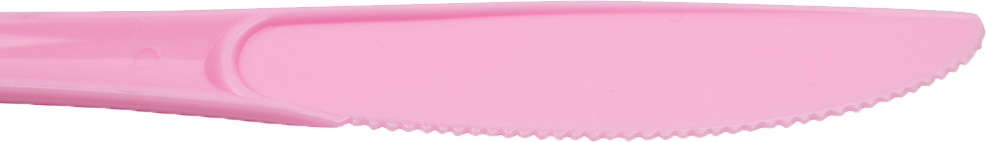 Baby Pink Plastic Knives - 50 Pack