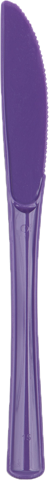 Violet Purple Plastic Knives - 50 Pack