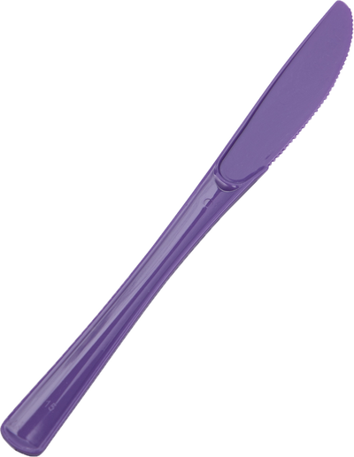 Violet Purple Plastic Knives - 50 Pack