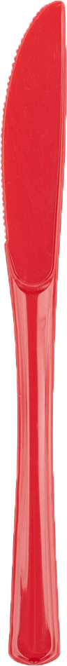 Red Plastic Knives - 50 Pack