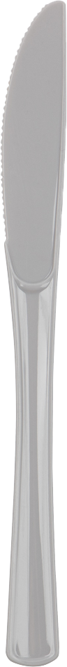 Silver Plastic Knives - 50 Pack