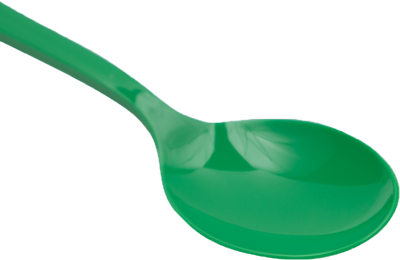Green Plastic Spoons - 50 Pack
