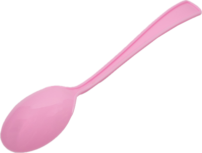 Baby Pink Plastic Spoons - 50 Pack