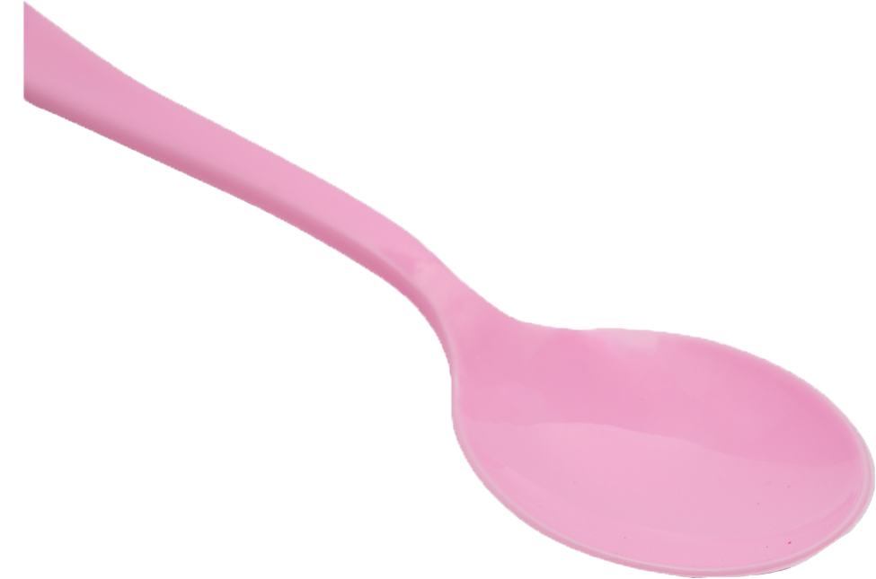 Baby Pink Plastic Spoons - 50 Pack