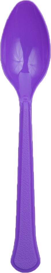 Purple Plastic Spoons - 50 Pack