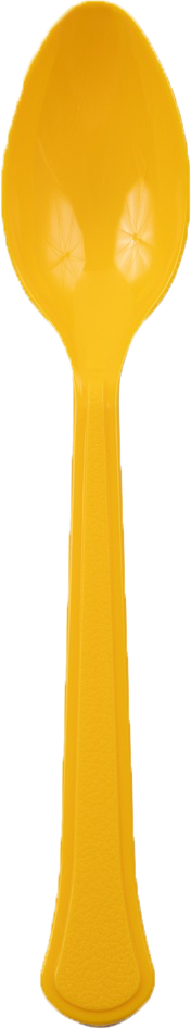 Yellow Plastic Spoons - 50 Pack