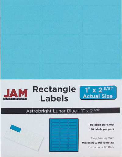 Blue 1 x 2 5/8 Address and 1 x 1 2/3 Circle Labels Set