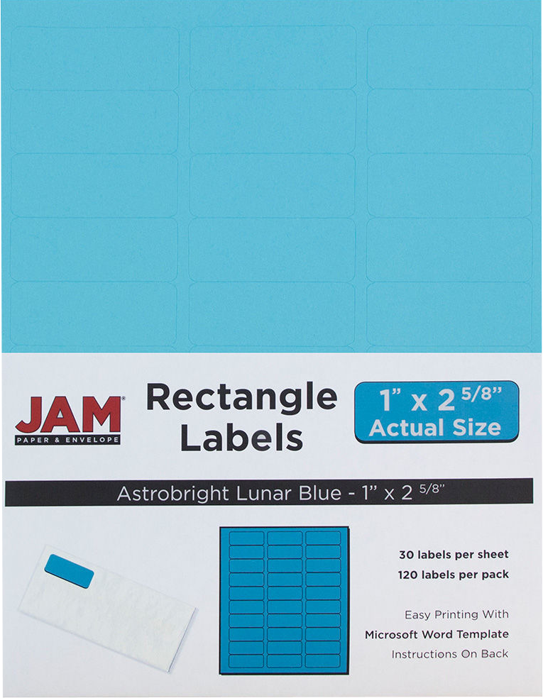 Blue 1 x 2 5/8 Address and 1 x 1 2/3 Circle Labels Set