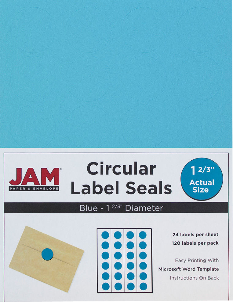 Blue 1 x 2 5/8 Address and 1 x 1 2/3 Circle Labels Set