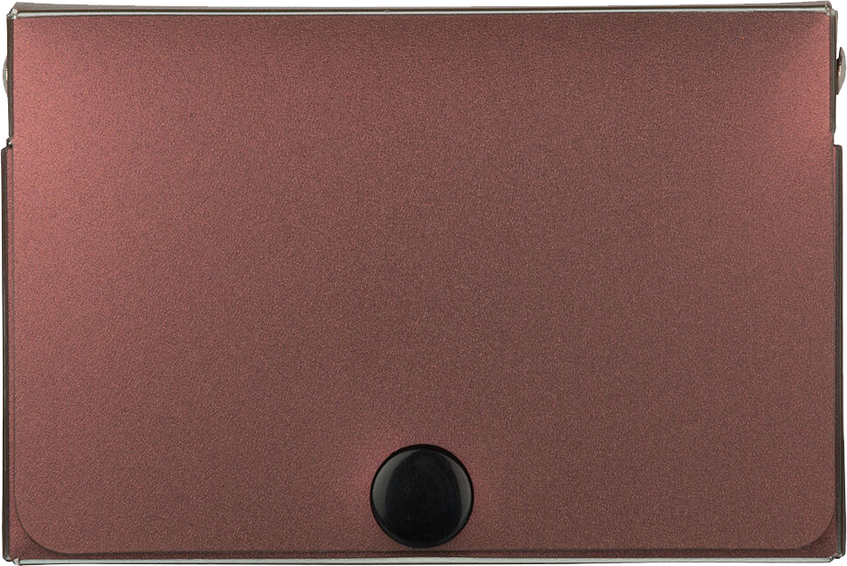 Copper Plastic Business Card Case with Snap Closure - 20 Card Capacity