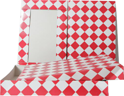 Red and White Diamond Gift Boxes (8 1/2 x 11 1/2 x 1 5/8)