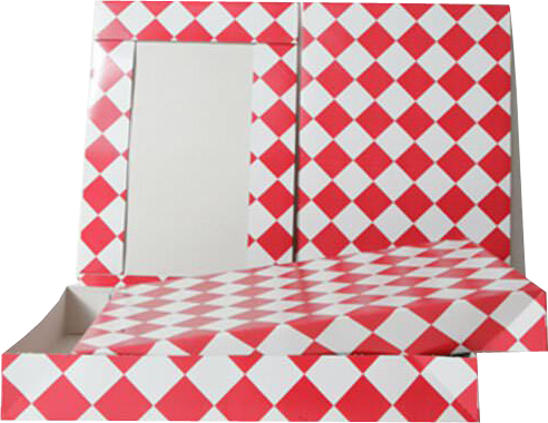 Red and White Diamond Gift Boxes (8 1/2 x 11 1/2 x 1 5/8)