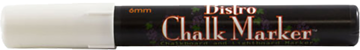 White Broad Point Chalk Markers