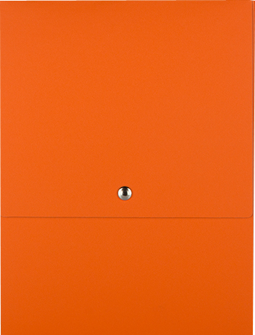 Orange Kraft 12 1/8 x 9 x 1/2 Vertical Snap Portfolios