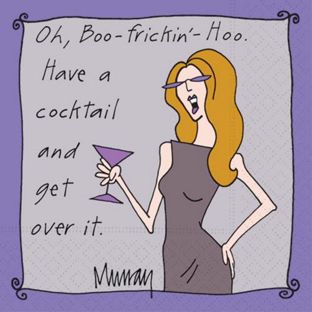 Get Over It 5 x 5 Novelty Holiday Cocktail Napkins - 20 Pack