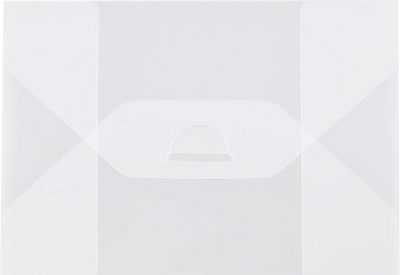 Clear Frost 5 1/2 x 7 1/2 x 1/4 Plastic Portfolios with Tuck Flap
