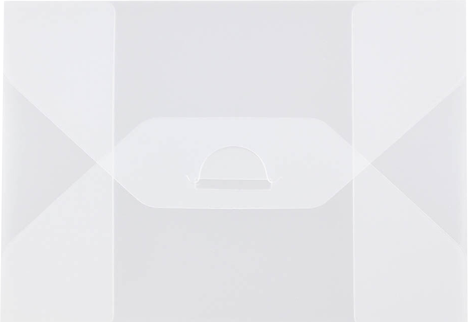 Clear Frost 5 1/2 x 7 1/2 x 1/4 Plastic Portfolios with Tuck Flap