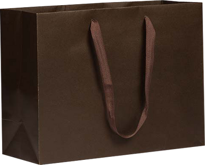 Chocolate Brown Kraft Recycled X-Large Matte Heavy Duty Gift Bags (16 x 12 x 6)