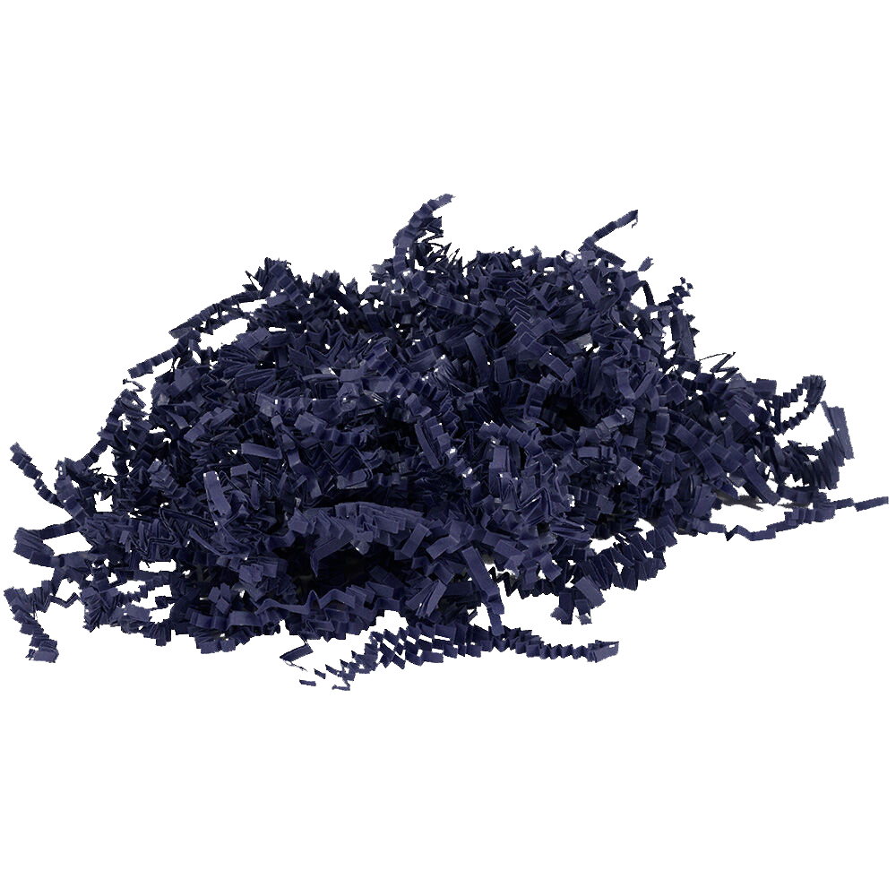Navy Blue Crinkle Cut Shred Tissue Paper - 2oz