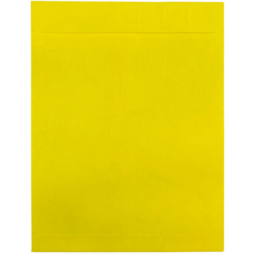 Yellow Tyvek 14lb 10 x 13 Open End Envelopes with Peel & Seal