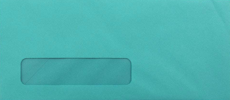 Sea Blue 24lb #10 Window Envelopes (4 1/8 x 9 1/2)