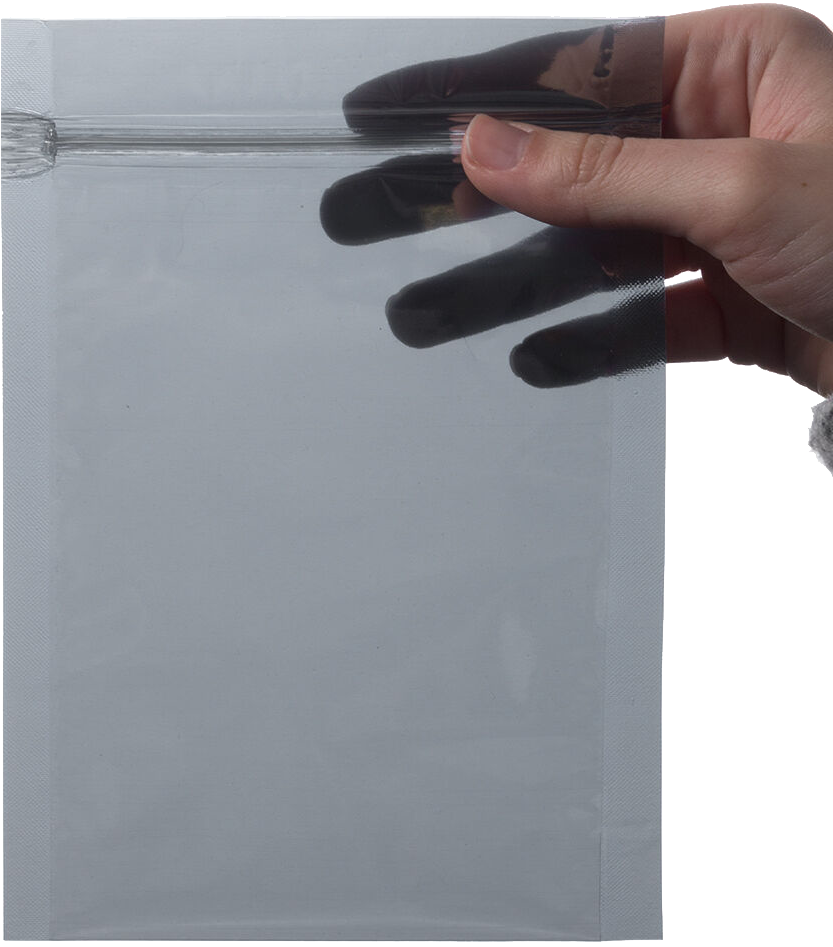 Clear Foil 32lb 4 x 6 Open End Envelopes with Zip Lock